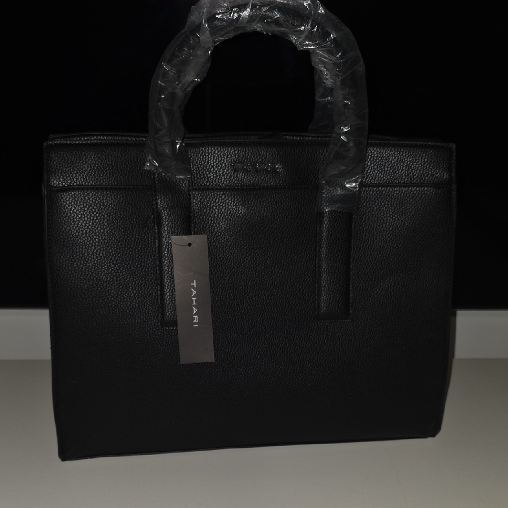 Tahari Classic Black Tote Bag